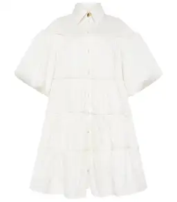 Aje Casabianca Puff Sleeve Shirt Smock Dress White Size 4 for rent on The Volte - image 5