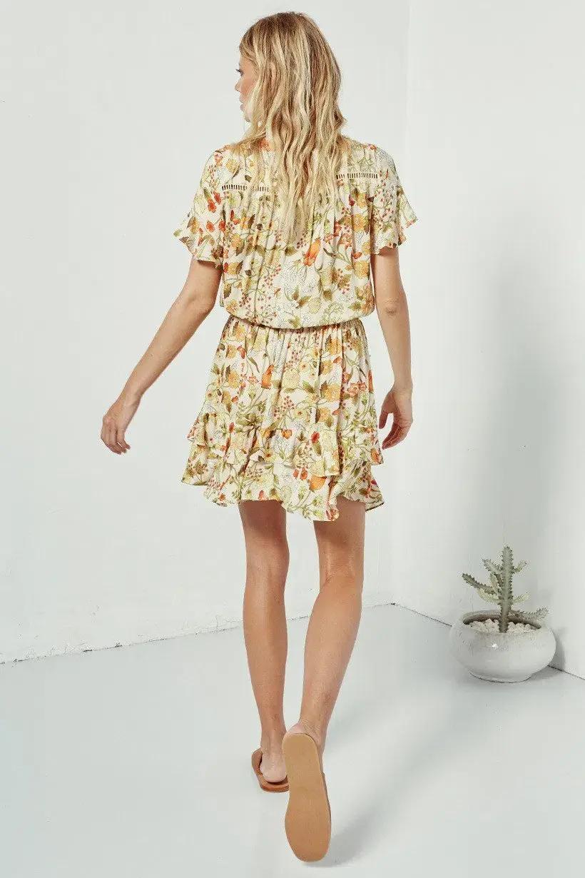 Spell Sayulita Mini Dress Floral Size 6 for rent on The Volte - main image