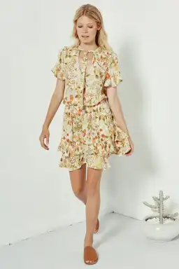 Spell Sayulita Mini Dress Floral Size 6 for rent on The Volte - image 1