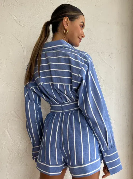 Shona Joy Kimberley Set Blue Print Size 8 for rent on The Volte - main image