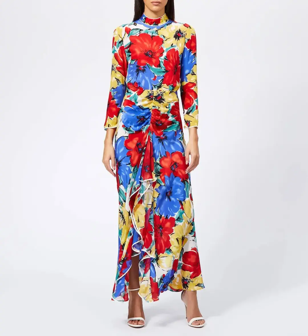 RIXO London Lucy Diana' Floral High-Neck Backless Dress Size M/Au 12 for rent on The Volte - main image