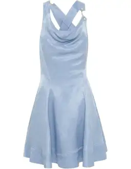 AJE Liberty Asymmetric Mini Dress Steel Blue Size 10 for rent on The Volte - image 3