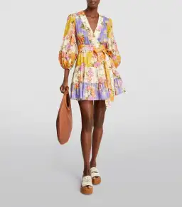 Zimmermann Pattie Floral Mini Dress Multi Floral Size 1/Au 10 for rent on The Volte - image 1