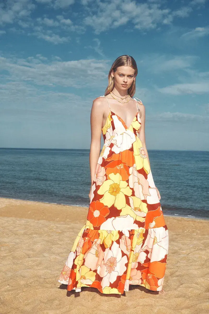 Steele Farida Dress Multi Floral Size Small/ Au 8 for rent on The Volte - main image