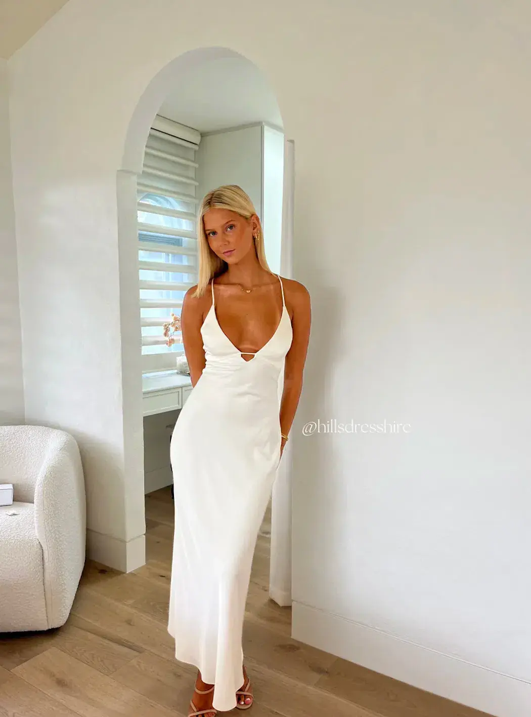 Manning Cartell Time To Shine Maxi Dress Off White Size 6 for rent on The Volte - main image