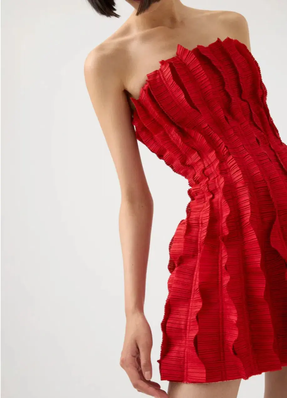 Aje Hybrid Sleeveless Mini Dress in Scarlett Size 6 for rent on The Volte - main image