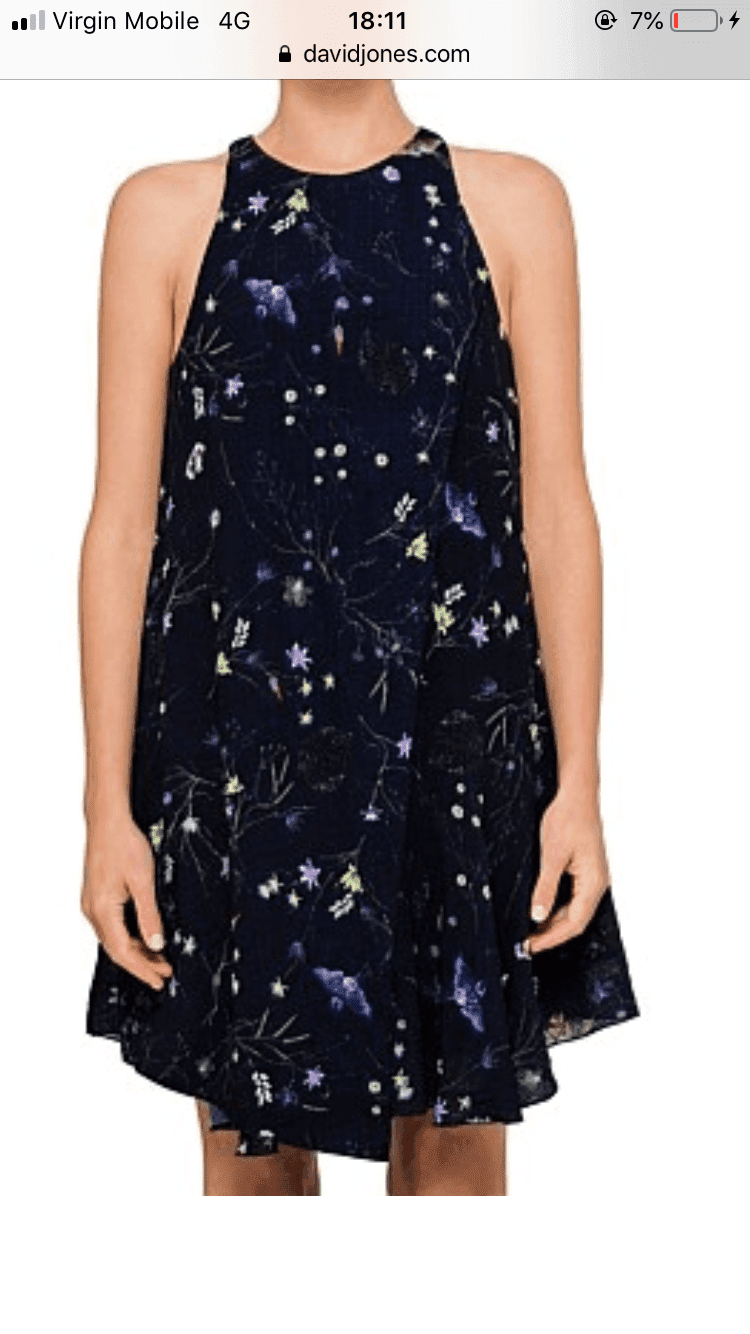 Camilla & Marc Xane mini dress black print size 10 for rent on The Volte - main image