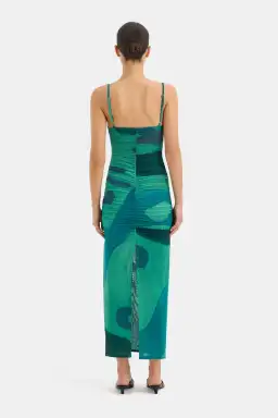 Sir the Label Frankie Gathered Midi Dress Green Size 3 / AU 10-12 for rent on The Volte - image 3