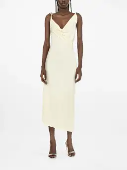 Christopher Esber Chain Link Cowl Neck Dress Yellow Size 10 for rent on The Volte - image 1