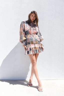 Zimmermann Ninety Six Patch Mini Dress Patchwork Paisley Size 1 / AU 10 for rent on The Volte - image 2