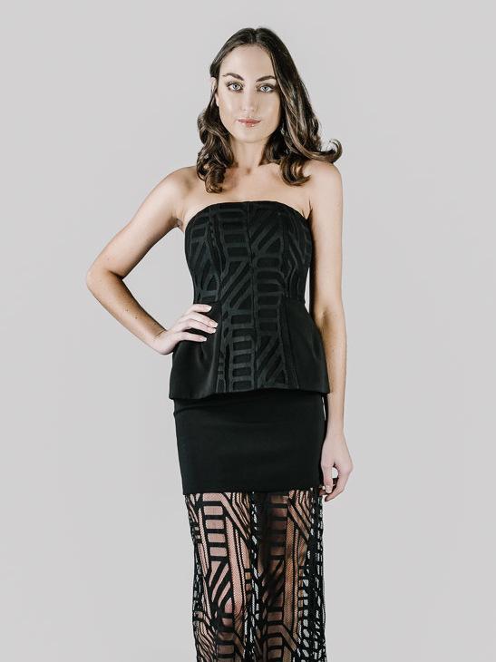 White Suede - Contour Dress size 10 for rent on The Volte - main image