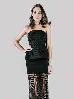 White Suede - Contour Dress size 10 for rent on The Volte - image 1