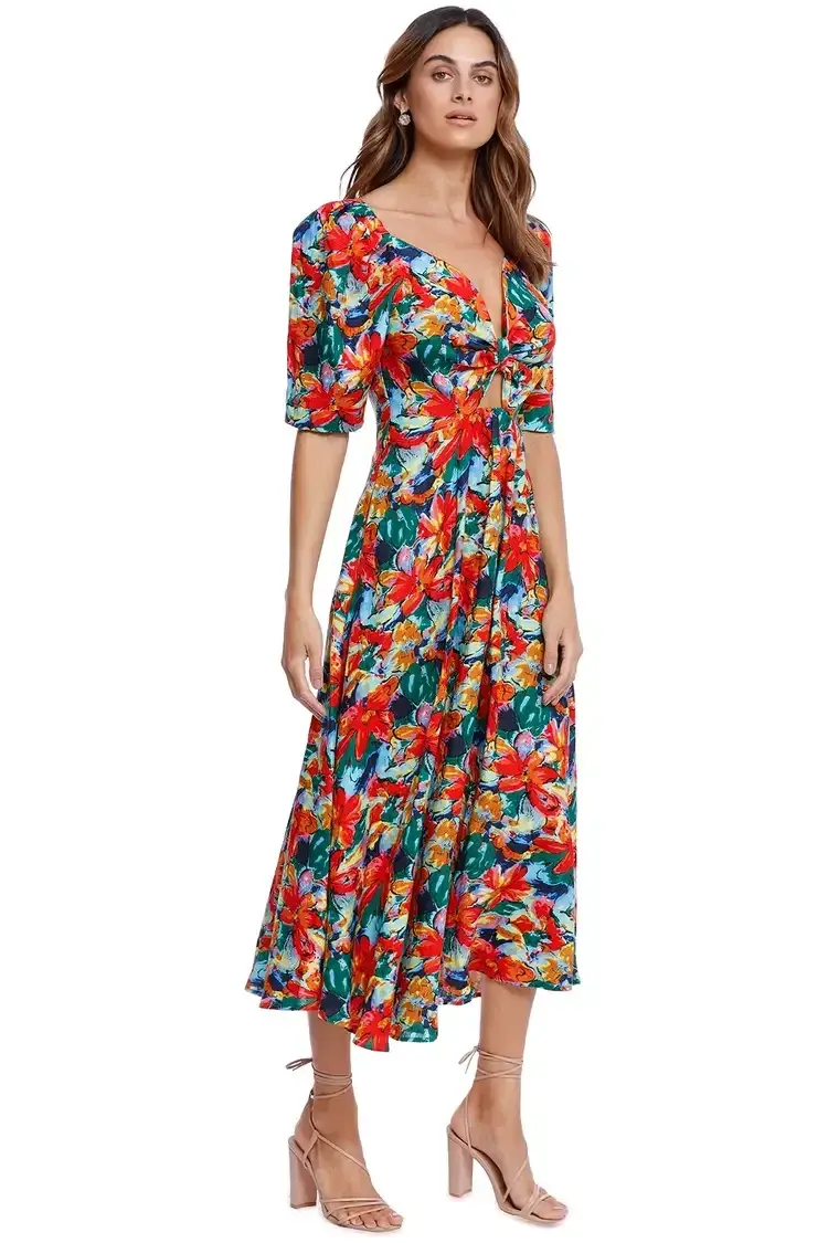 Elliatt Lexi Midi Dress Floral Size 14 for rent on The Volte - main image