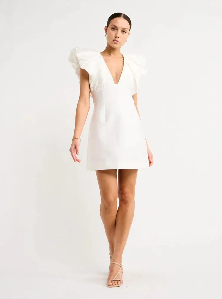 Acler Denare Mini Dress Ivory Size 6 - Image 1