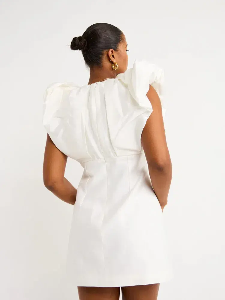 Acler Denare Mini Dress Ivory Size 6 - Image 7