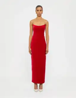 Ginger & Smart Soloist Strapless Gown Red Size 6