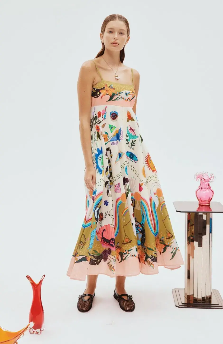 Alemais Evergreen Sundress Multi Size 10 for rent on The Volte - main image