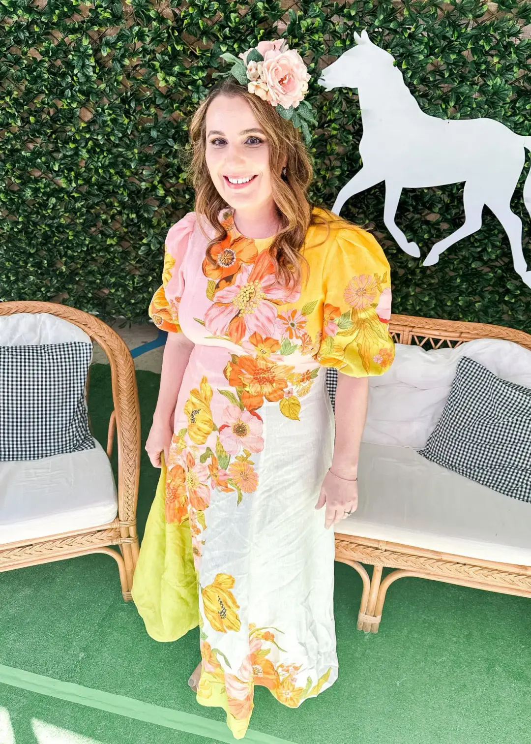 Alemais Silas Midi Dress Floral Size 14 for rent on The Volte - main image