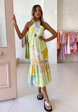 STEELE SIA DRESS IN SUNSET CABANA for rent on The Volte - image 1