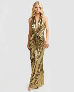 Derma Department Paola Gown Gold Size 4 for rent on The Volte - image 1