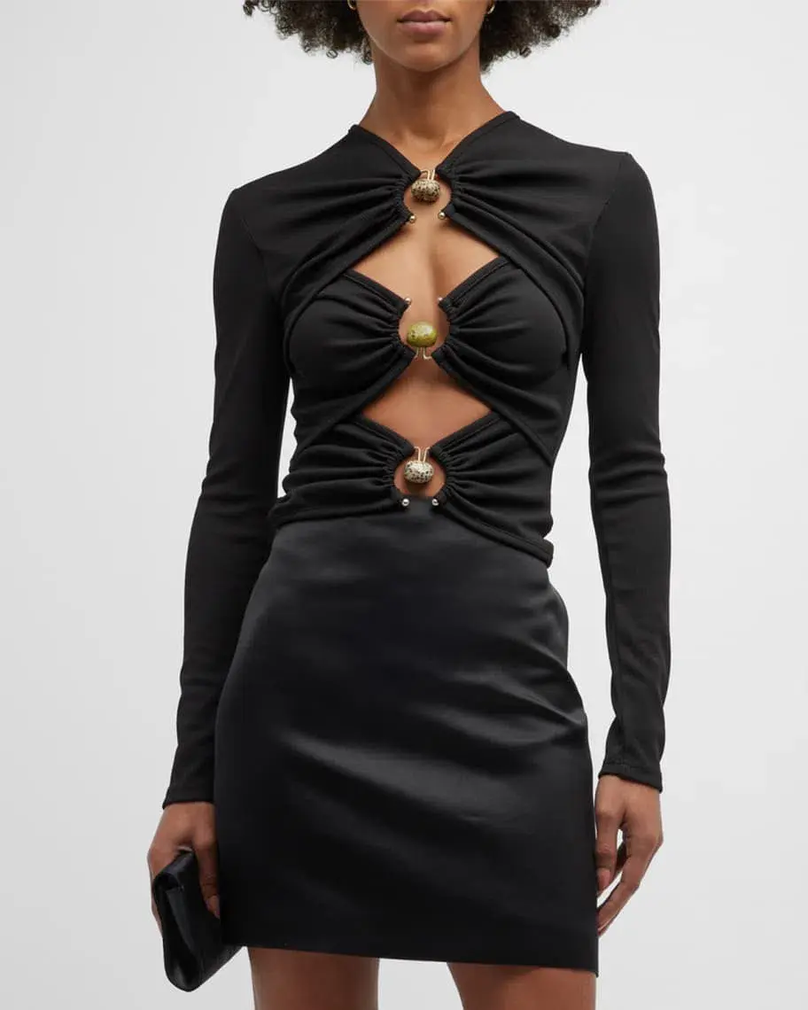 Christopher Esber Cut Out Detail Top Black Size 14 for rent on The Volte - main image