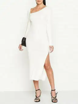 Bec & Bridge Iman Midi Dress Ivory White Size 6