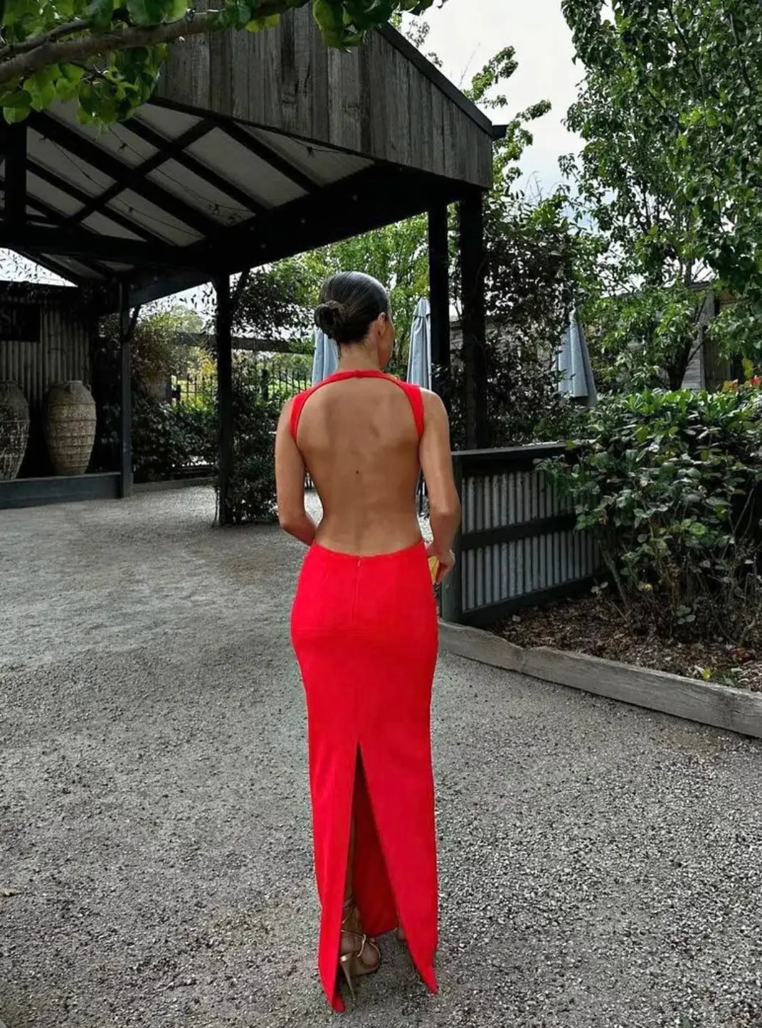 Effie Kats Valencia Dress Cherry Red Size 6 for rent on The Volte - main image