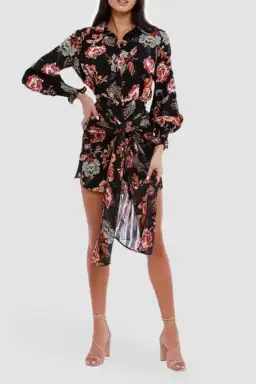 Elliatt Independence Dress in Black/Floral Size 6 for rent on The Volte - image 2