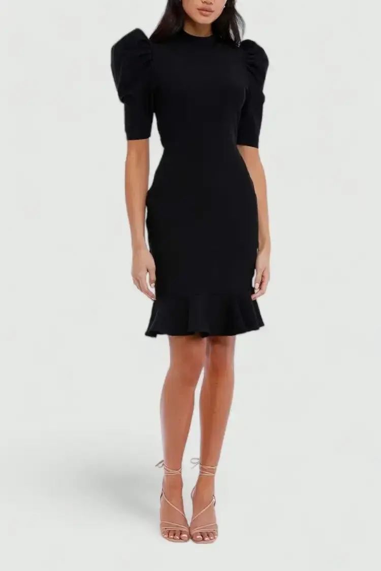 Elliatt Leona Dress in Black Size 14 for rent on The Volte - main image