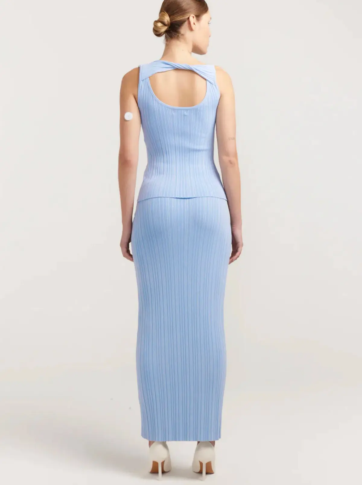 Henne Romee Knit Top & Skirt Set Blue Size 12 - Image 3