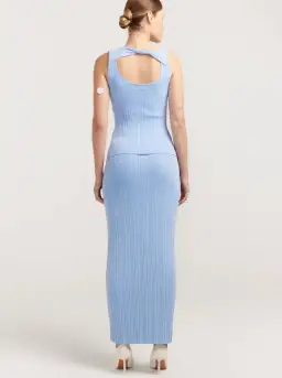 Henne Romee Knit Top & Skirt Set Blue Size 12 for rent on The Volte - image 3