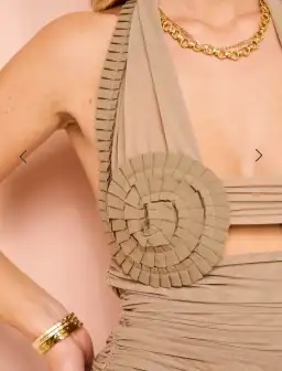 Bec & Bridge Wave Crush Halter Top Taupe Size 8 for rent on The Volte - image 4