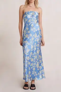 Bec & Bridge Blossom Strapless Maxi Dress in Blue Floral Size 6 for rent on The Volte - image 2