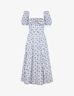 House of CB Tallulah Midi Dress Blue White Floral Size XS / AU 6 for rent on The Volte - image 5