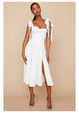 House of CB Alicia Midi Sundress White Floral Size S / AU 8 for rent on The Volte - image 1