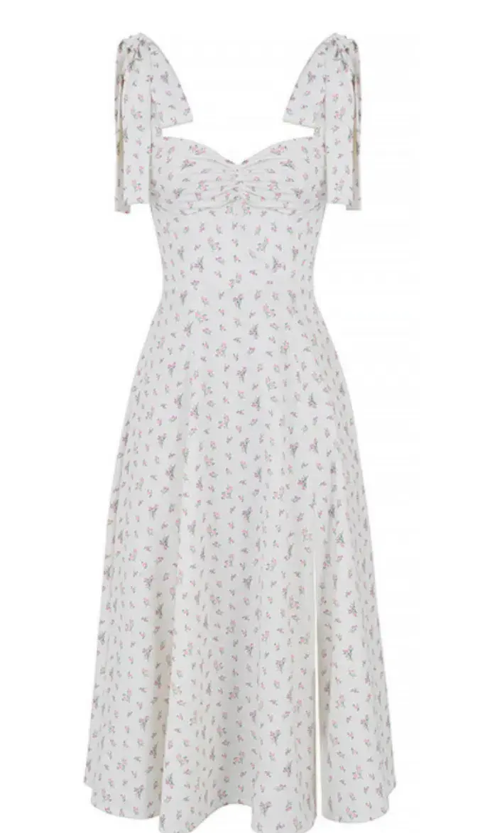House of CB Alicia Midi Sundress White Floral Size S / AU 8 for rent on The Volte - main image