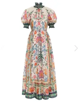 Zimmermann Ginger Swing Maxi Dress Cream Multi Size 4 / AU 16 for rent on The Volte - image 3