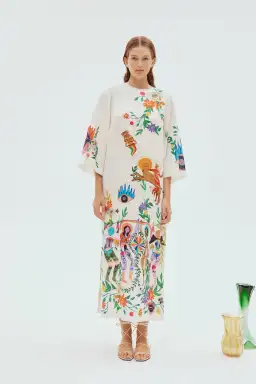 Alemais Meagan Midi Dress Multi Size 14