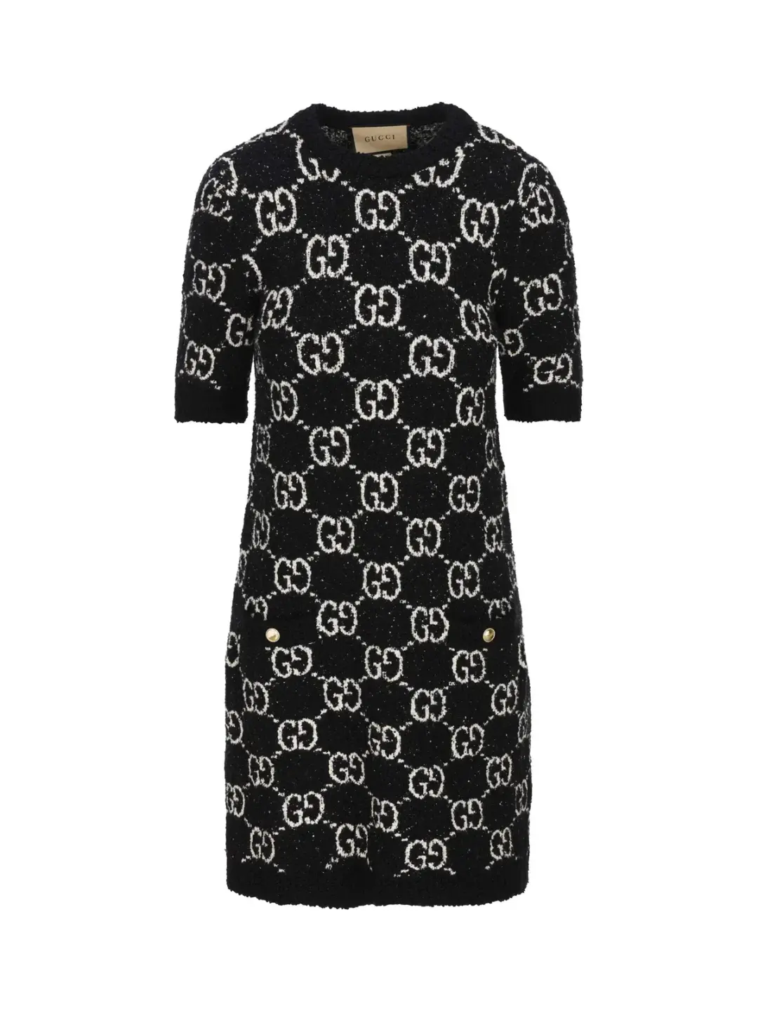 Gucci GG Jacquard Cotton-blend Minidress Dress Black Size Xs/Au 8 for rent on The Volte - main image