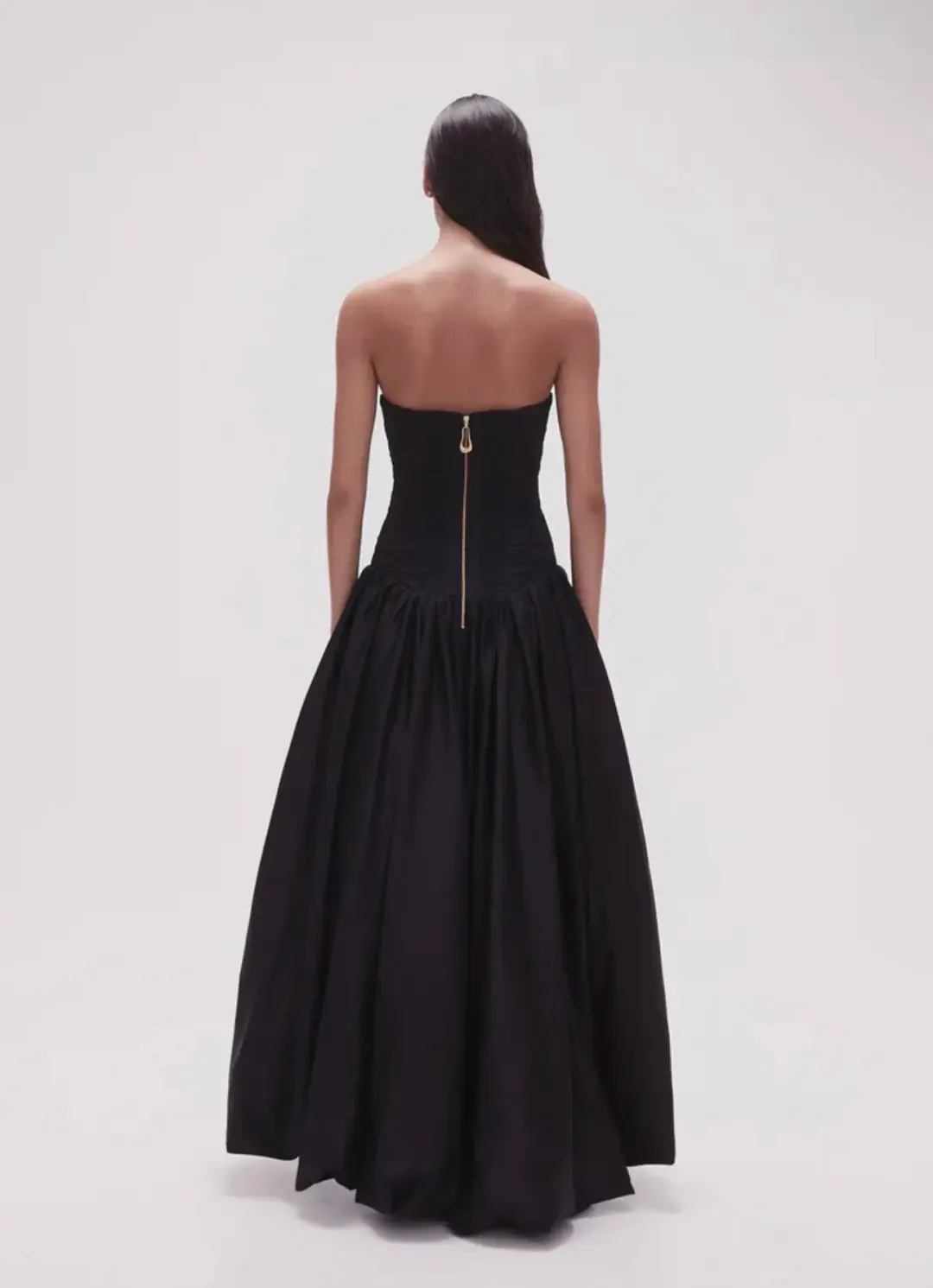 Aje Violette Bubble Hem Maxi Dress Black Size 14 for rent on The Volte - main image