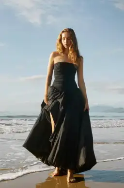 Aje Violette Bubble Hem Maxi Dress Black Size 14 for rent on The Volte - image 2
