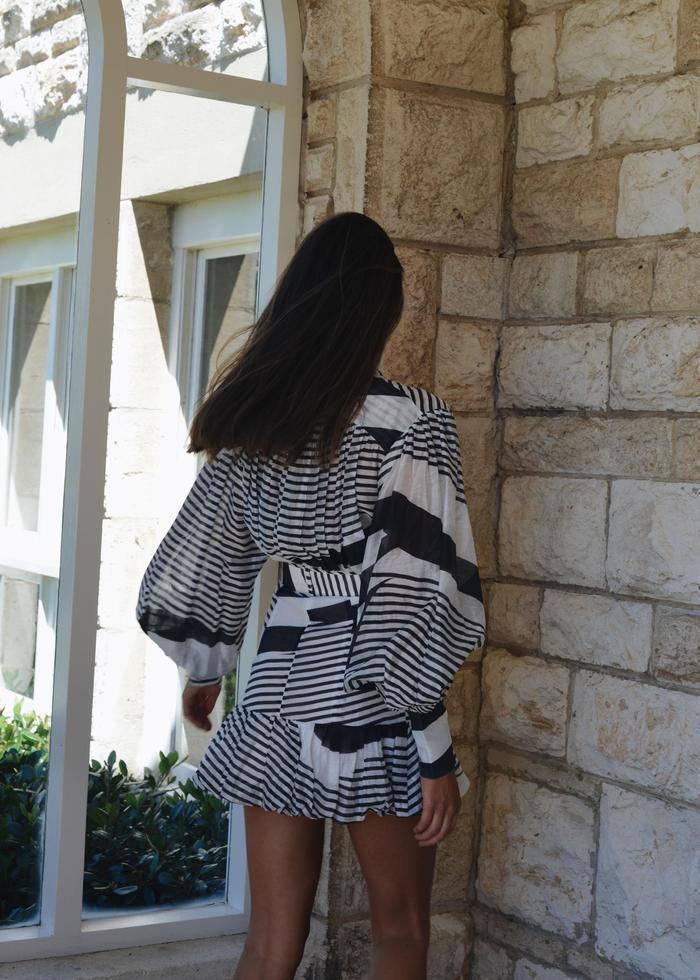 Mackenzie Mode Seeing Stars Dress Black/White Size 8 for rent on The Volte - main image