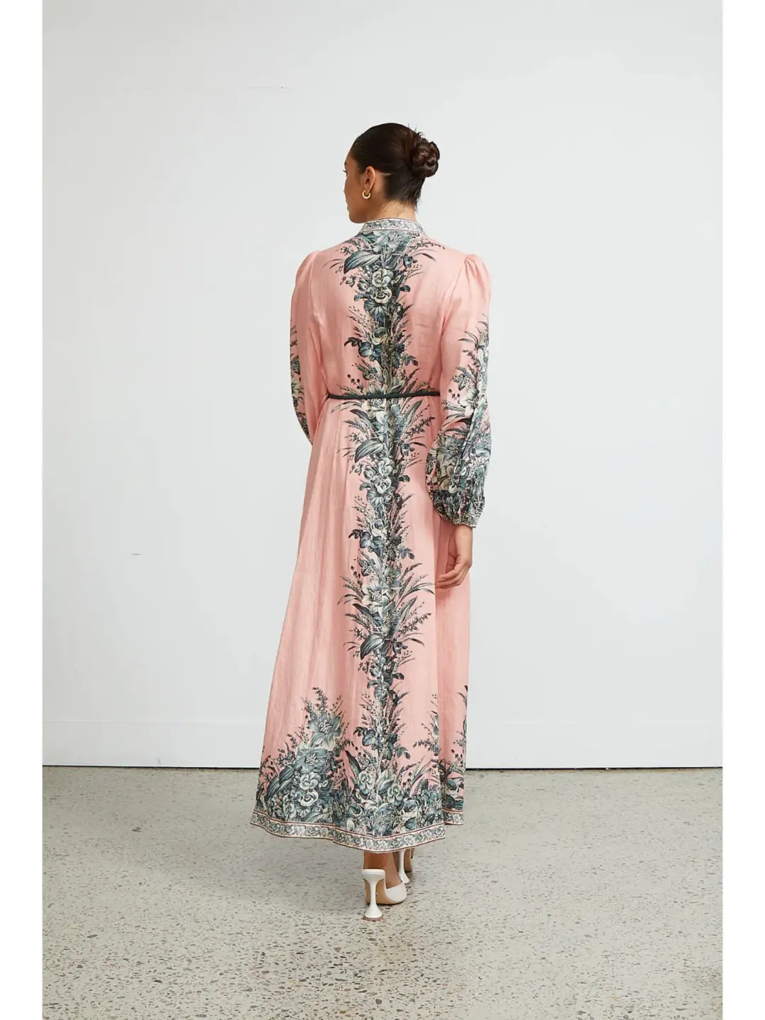 Zimmermann Moonshine Billow Long Sleeve Dress Pink Size 1 / AU 10 for rent on The Volte - main image