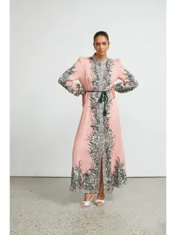 Zimmermann Moonshine Billow Long Sleeve Dress Pink Size 1 / AU 10 for rent on The Volte - image 3
