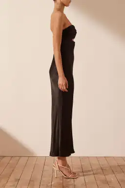 Shona Joy Camille Strapless Cutout Midi Dress Black Size 8 for rent on The Volte - image 3