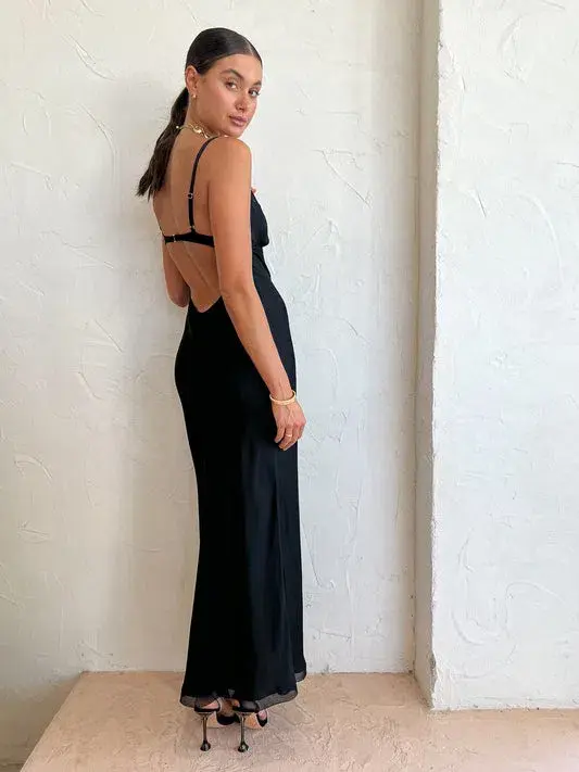Bec and Bridge Joelle Maxi Dress Black Size 8 for rent on The Volte - main image
