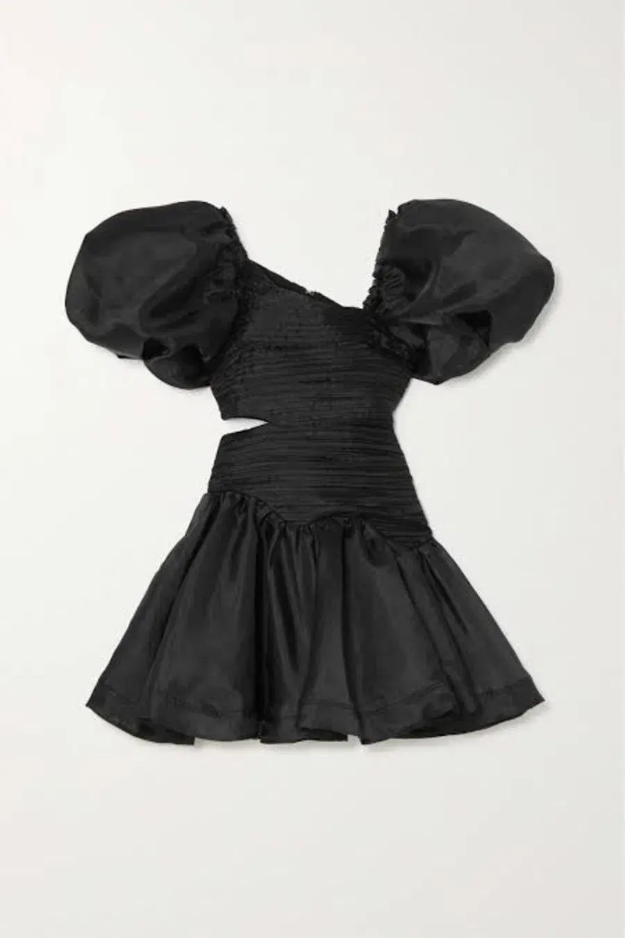 Aje Joan Puff Sleeve Black Mini Dress Cocktail Wedding RRP ($455) Size AU16/US12 for rent on The Volte - main image