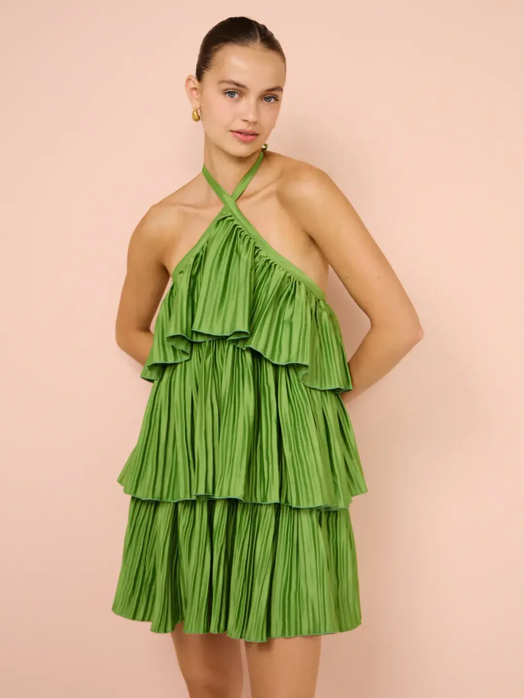 L'Idee Danse Mini Dress In Fern Size 10 for rent on The Volte - main image