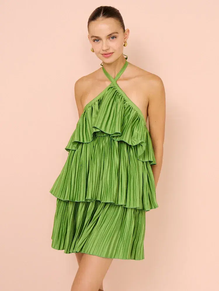 L'Idee Danse Mini Dress In Fern Size 10 for rent on The Volte - main image