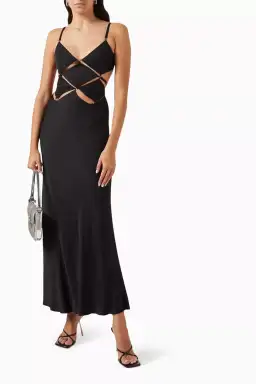 Bec & Bridge Diamond Days Strap Maxi Dress Black Size S / AU 8 for rent on The Volte - image 1